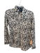 Polo Ralph Lauren Size S Cream & Brown Cotton Collared Button Up Floral Top Cream & Brown / S