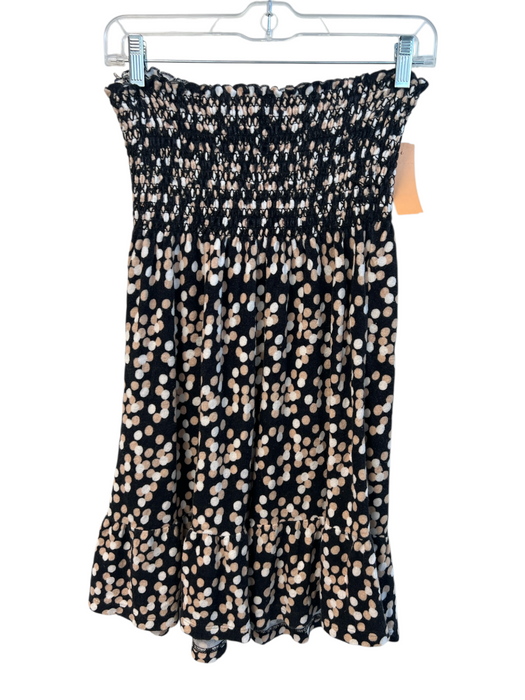 Juicy Couture Size S Black & Brown & Cream Cotton Blend Terry Cloth Dress Black & Brown & Cream / S