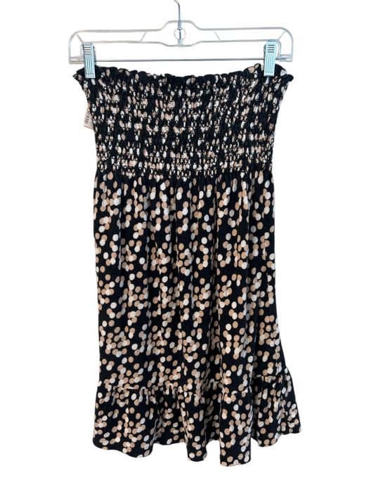 Juicy Couture Size S Black & Brown & Cream Cotton Blend Terry Cloth Dress Black & Brown & Cream / S