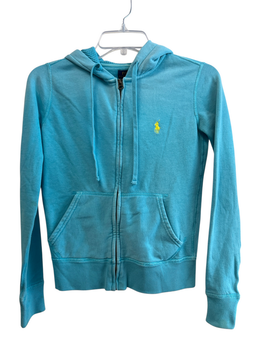 Polo Ralph Lauren Size XS Blue Cotton Hood Zip Close Front Pocket Top Blue / XS