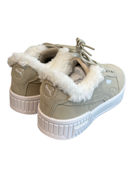 Puma Shoe Size 6 Pale Green Suede Almond Toe Lace Up Fur Lined Sneaker Shoes Pale Green / 6