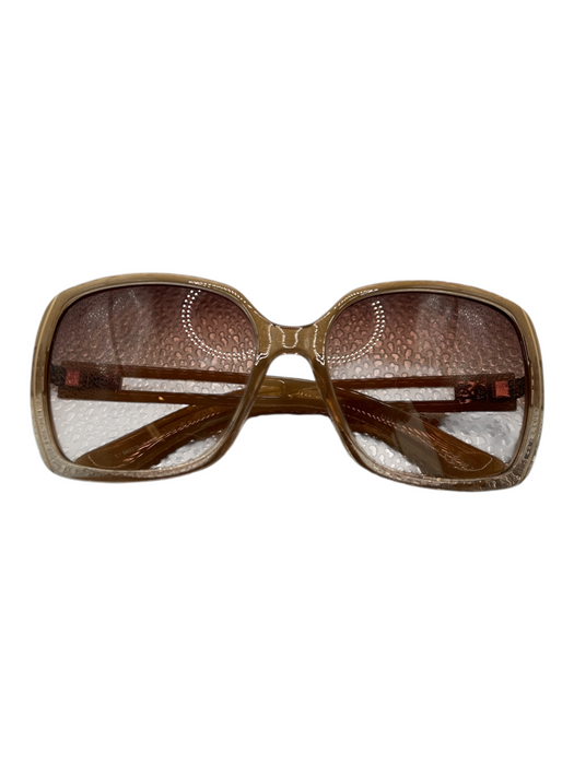 Valentino Brown Acrylic Square Frame Gradient Sunglasses Brown