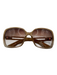 Valentino Brown Acrylic Square Frame Gradient Sunglasses Brown