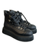 AGL Shoe Size 37 Black Leather Almond Toe Lace Up Platform Boots Black / 37