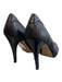 Nine West Shoe Size 6 Charcoal Leather Peep Toe Pleat High Heel Shoes Charcoal / 6