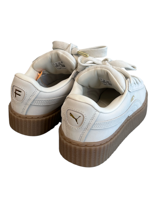 Puma Fenty Shoe Size 6.5 Cream Leather Round Toe Lace Up Platform Logo Shoes Cream / 6.5