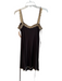 Betsey Johnson Size L Brown Viscose Blend Spaghetti Strap Lace Detail Dress Brown / L
