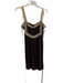 Betsey Johnson Size L Brown Viscose Blend Spaghetti Strap Lace Detail Dress Brown / L