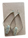 Kendra Scott Gold & White Metal Rhinestone Teardrop Dangle Earrings Gold & White
