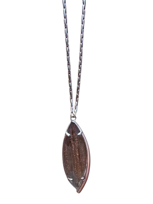 Kendra Scott Rose Gold Metal Chain Adjustable Glitter Pendant Necklace Rose Gold