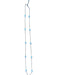 Kendra Scott Silver & White Metal Chain Stones Long Necklace Silver & White