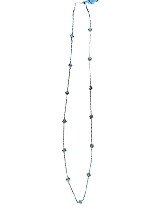 Kendra Scott Silver Metal Chain Logo Long Necklace Silver
