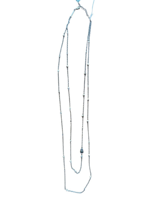 Kendra Scott Silver Metal Chain 2 Strand Necklace Silver