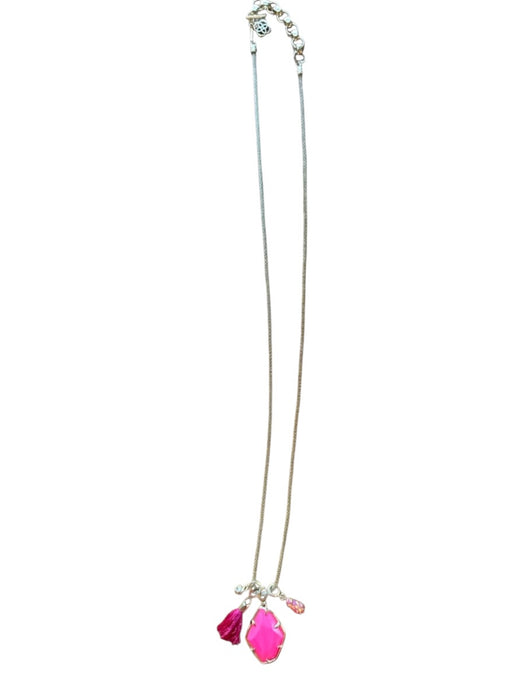 Kendra Scott Gold & Pink Metal Tassel Charms Long Necklace Gold & Pink