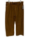Zara Size 10 Brown Cotton Corduroy Zip Fly Tie Waist Pants Brown / 10