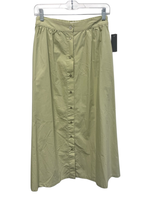 MNG by Mango Size M Cotton Blend Poly Blend Button Front Maxi pleats Skirt Set Cotton Blend / M