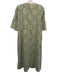 Zara Size M Light Green Polyester Blend 3/4 Sleeve Cut Outs Split Neck Dress Light Green / M