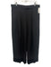 Zara Size L Black Wool Trouser Zip Fly High Rise Wide Leg Pants Black / L