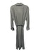 Zara Size M Gray Viscose & Acrylic Button Front Maxi Collar Long Sleeve Dress Gray / M