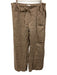 MNG by Mango Size 10 Light Bronze Linen High Rise Zip Fly Pants Light Bronze / 10