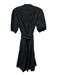 Boden Size 12L Black Cotton Button Front Short Puff Sleeve Below Knee Dress Black / 12L