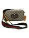 Gucci Brown & Multi Leather Canvas Guccissima Crossbody Strap Zip Close Bag Brown & Multi / M