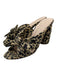 Loeffler Randall Shoe Size 6B Beige & Black textile upper Leopard Print Sandals Beige & Black / 6B