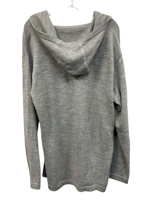 Paka Size XL Gray Alpaca Blend Knit Embroidered Hoodie Men's Sweater Gray / XL