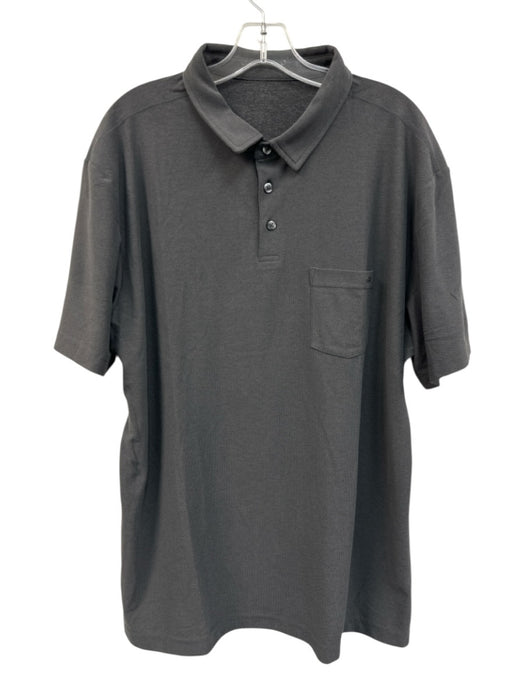 Vuori Size L Gray Synthetic Polo Men's Short Sleeve Gray / L