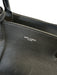 Saint Laurent Black Pebbled Leather Hand Strap Zip Close Studs Bag Black / M