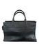 Saint Laurent Black Pebbled Leather Hand Strap Zip Close Studs Bag Black / M