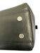 Saint Laurent Black Pebbled Leather Hand Strap Zip Close Studs Bag Black / M