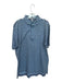 Peter Millar Size M Light & Dark Blue Cotton Striped Quarter Button Logo Polo Light & Dark Blue / M