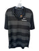 Nike Size L Dark Gray & Black Polyester Striped GEORGIA Athletic Men's Polo Dark Gray & Black / L