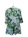 Tuckernuck Size S Green & Baby Blue Cotton & Spandex Floral Button Up Mini Dress Green & Baby Blue / S