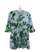 Tuckernuck Size S Green & Baby Blue Cotton & Spandex Floral Button Up Mini Dress Green & Baby Blue / S