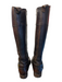 Frye Shoe Size 10 Brown Leather Round Toe Knee High Strap Detail Boots Brown / 10