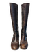 Frye Shoe Size 10 Brown Leather Round Toe Knee High Strap Detail Boots Brown / 10