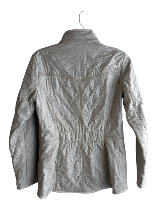 Barbour Size 8 Gray Polyester High Neck Zip Front Quilted Jacket Gray / 8