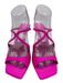 Jimmy Choo Shoe Size 39 Hot pink Textile & Leather Square Open Toe Satin Sandals Hot pink / 39