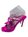 Jimmy Choo Shoe Size 39 Hot pink Textile & Leather Square Open Toe Satin Sandals Hot pink / 39