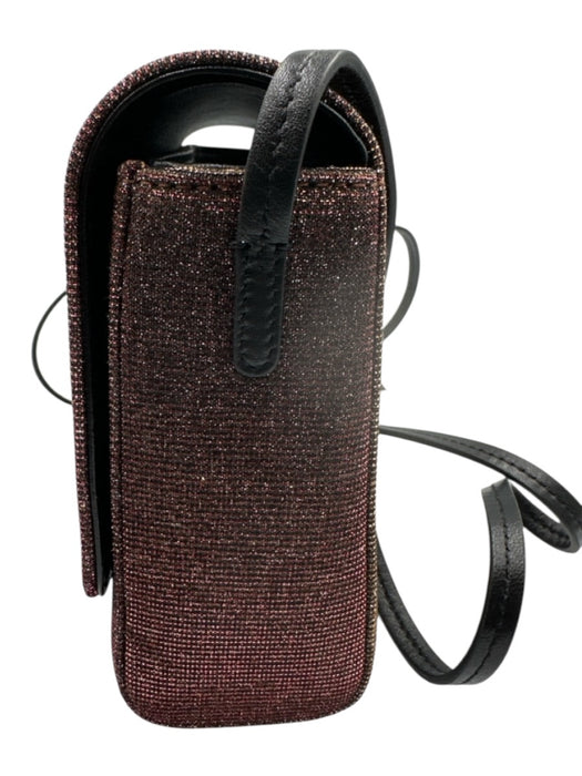 Giuseppe Zanotti Red, Gold, Silver Magnetic Flap Glitter Crossbody Strap Bag Red, Gold, Silver / S