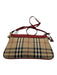 Burberry Red, Beige & Multi Canvas & Leather Crossbody Novacheck Zip Close Bag Red, Beige & Multi / S