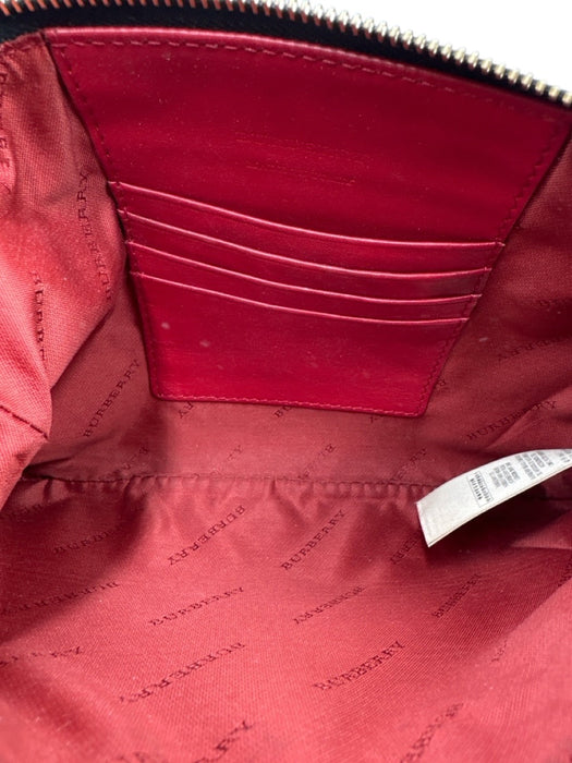 Burberry Red, Beige & Multi Canvas & Leather Crossbody Novacheck Zip Close Bag Red, Beige & Multi / S