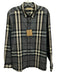 Burberry NWT Size XXL Gray, Black, White Cotton Plaid Men's Long Sleeve Shirt Gray, Black, White / XXL