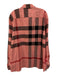 Burberry NWT Size XXL Pink & Multi Cotton Plaid Button Down Long Sleeve Shirt Pink & Multi / XXL