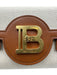 Balmain Beige & Brown Canvas & Leather Toggle Clasp Gold Chain Crossbody Bag Beige & Brown / S