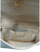 Yves Saint Laurent Beige Leather Magnetic Flap Gold Logo Clutch Bag Beige