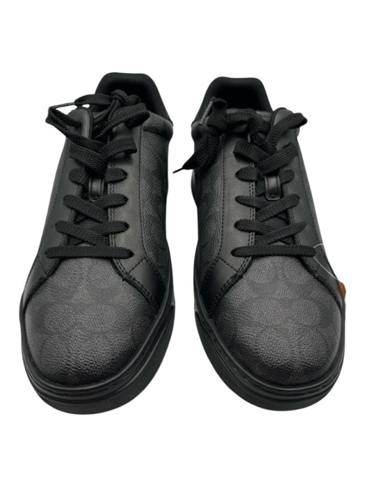 Coach Shoe Size 12 Black Leather All Over Print Laces Men's Shoes Black / 12