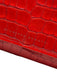 Giuseppe Zanotti Red Leather Croc Embossed Magnetic Flap Bag Red / S